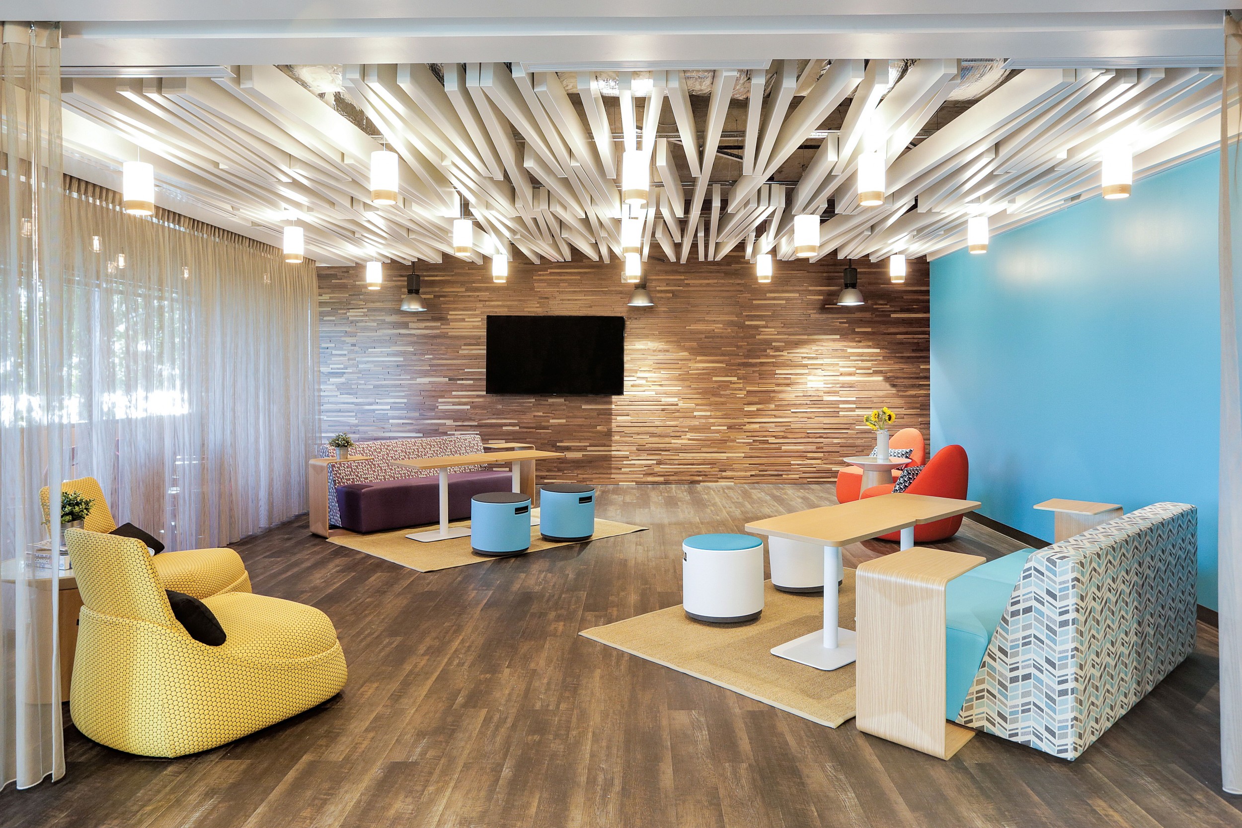 Tavola Baffles mean a creative ceiling design has never been easier